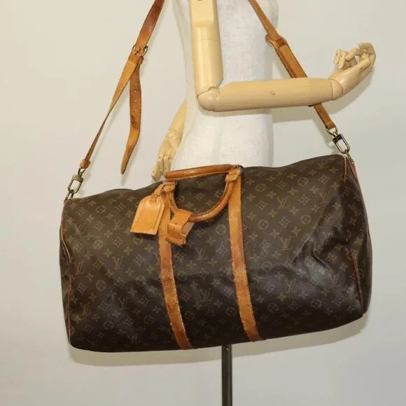 LOUIS VUITTON Monogram Keepall Bandouliere 55 Boston Bag M41414 LV Auth ac3775 - Picture 3 of 16